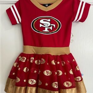 NFL 49ers Red and Gold Kids Dress